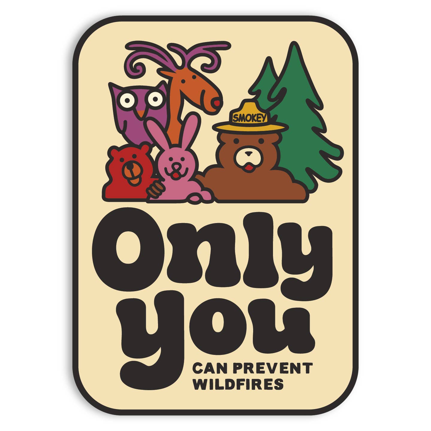 Only You Retro Sticker