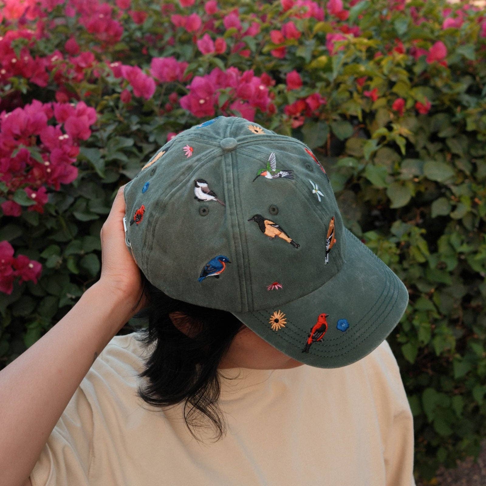 Backyard Birds Washed Hat