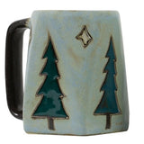 Pine Trees Square Stoneware Mug