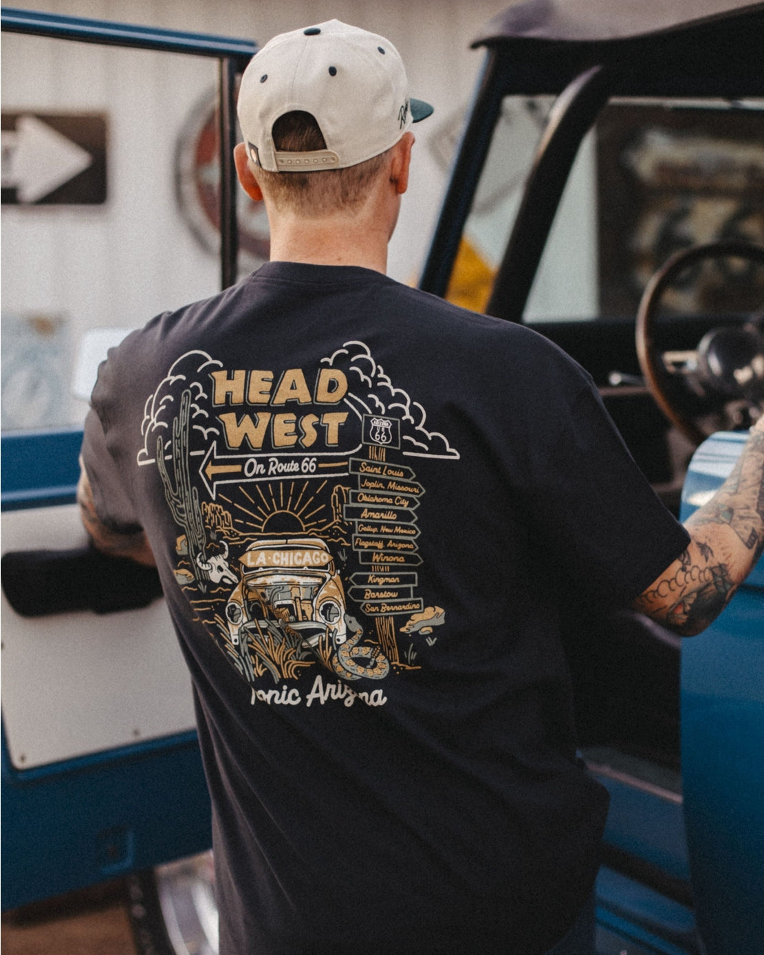 Head West Unisex Tee - Route 66