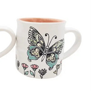 Butterfly Ink-Design Ceramic Mug