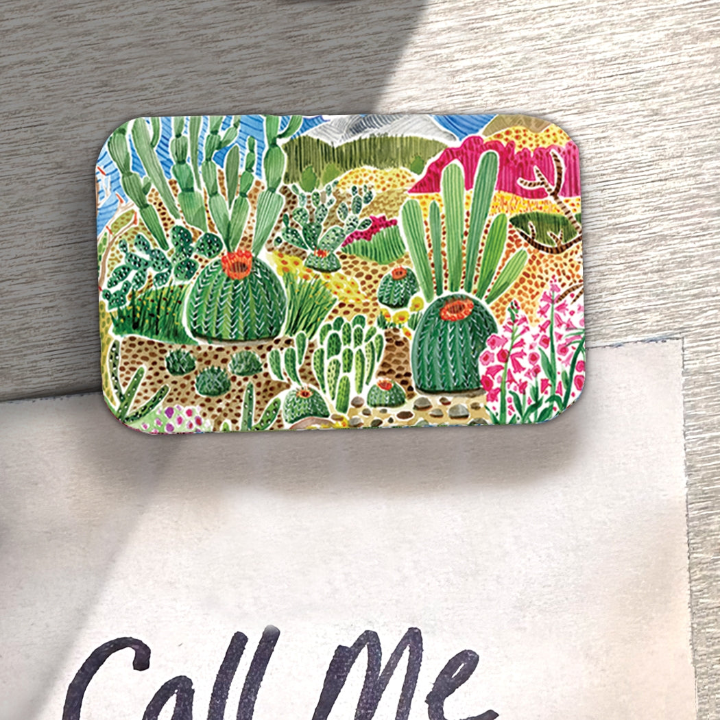 Colorful Desert Wood Magnet