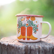 Western Boot Enamel Mug