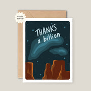 Thanks A Billion | Night Sky Thank You Card