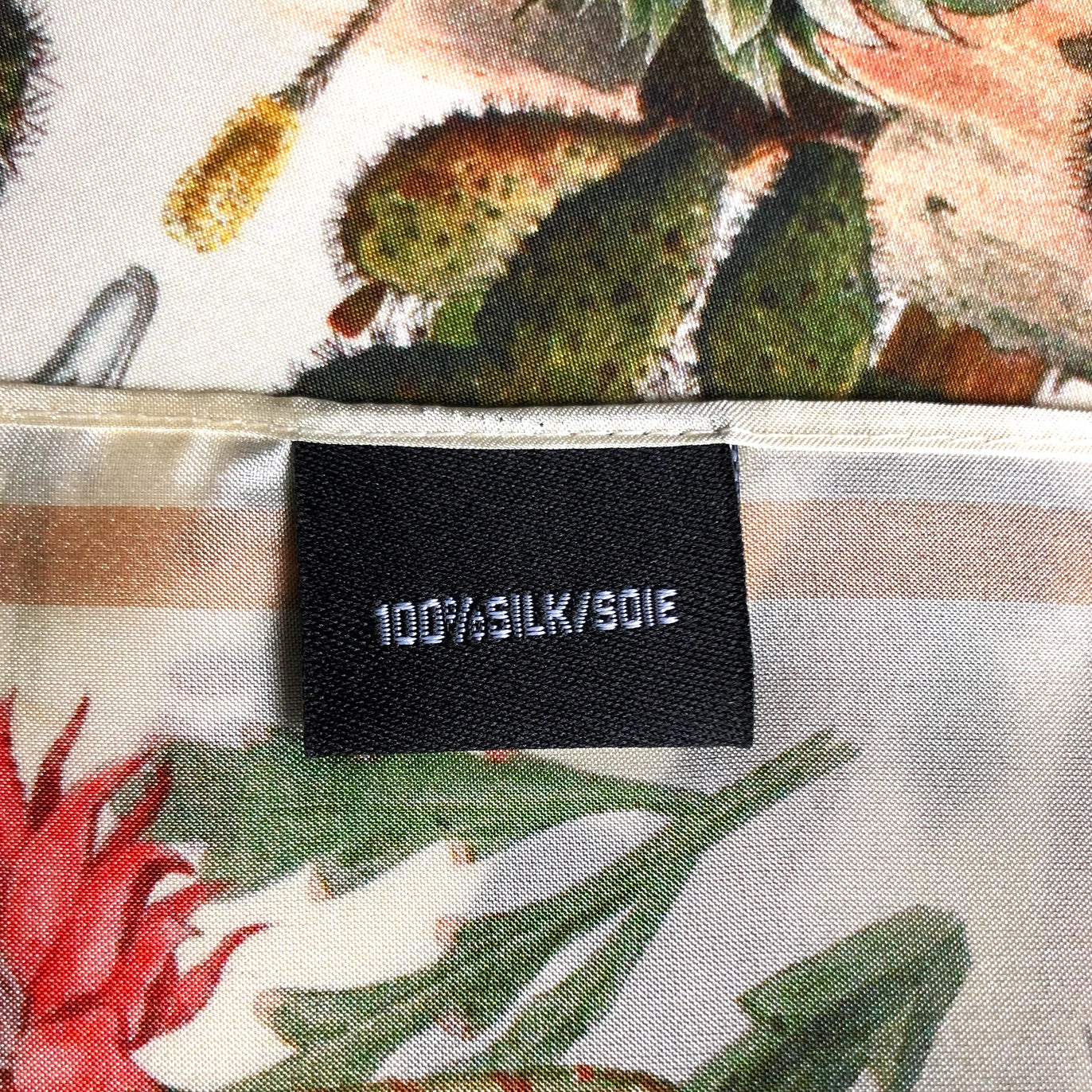 Cactus Botanical Silk Bandana