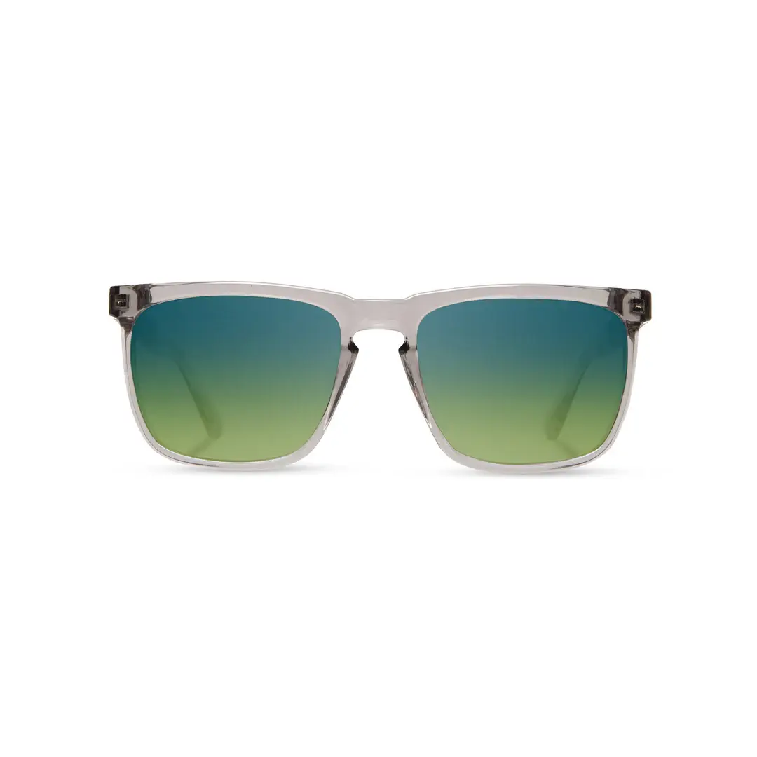 CAMP Ridge sunglasses Yosemite Engraved Edition with a clear translucent frame and blue to green gradient lenses