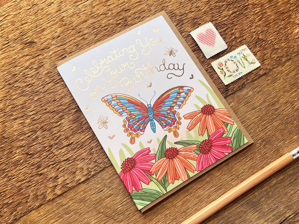Celebrate You Butterfly Birthday Card