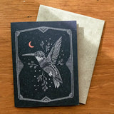 Hummingbird At Night Card