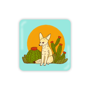 Desert Kit Fox Metal Magnet