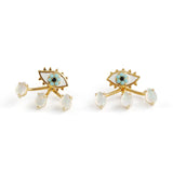 Eye Ear Jacket Earrings