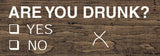 Are You Drunk Wood Sign