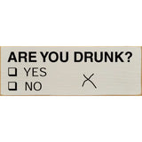 Are You Drunk Wood Sign