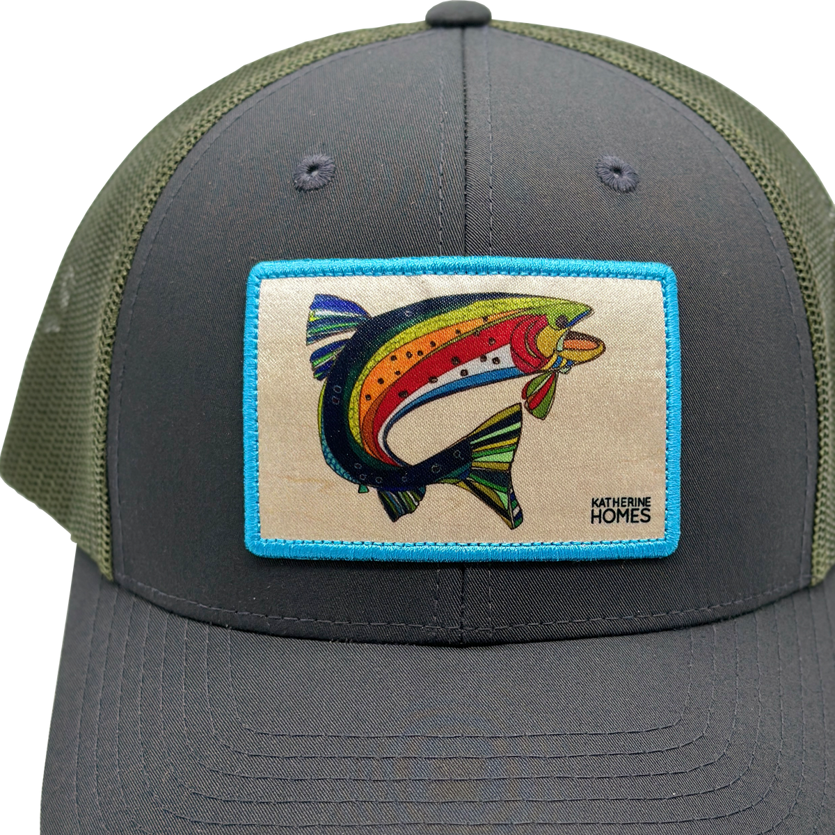 Colorado Cutthroat Trout | Moss Green and Grey | Baseball Hat
