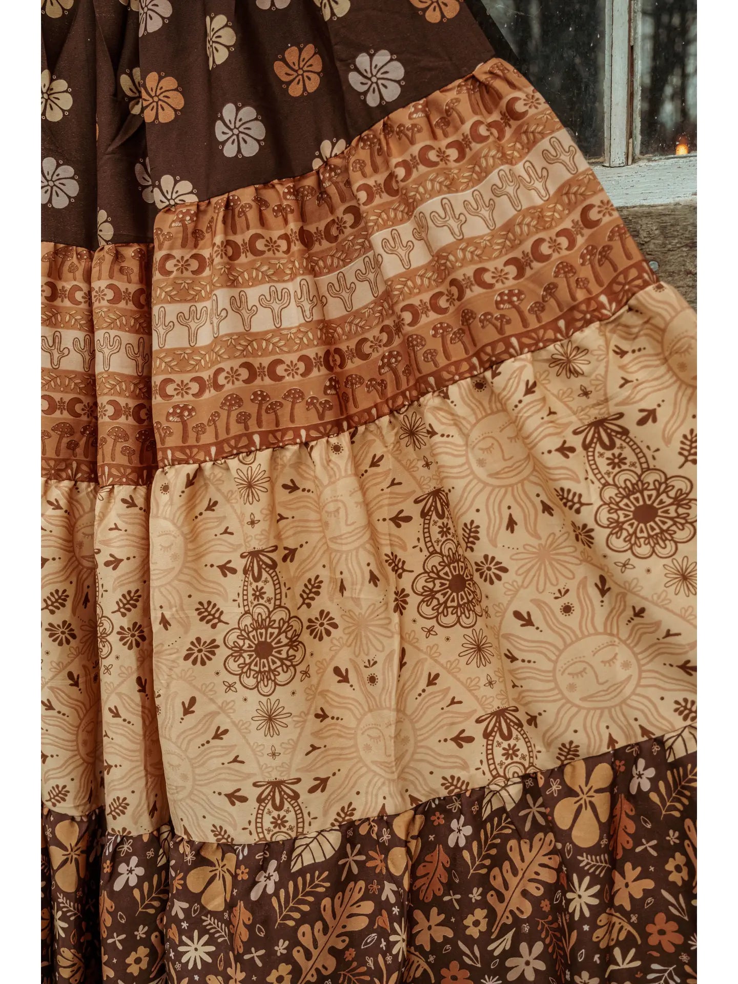 Desert Solstice Tiered Maxi Skirt