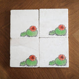 Barrel Cactus Marble Coaster