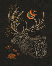 Elk and Eclipse Print 8 x 10