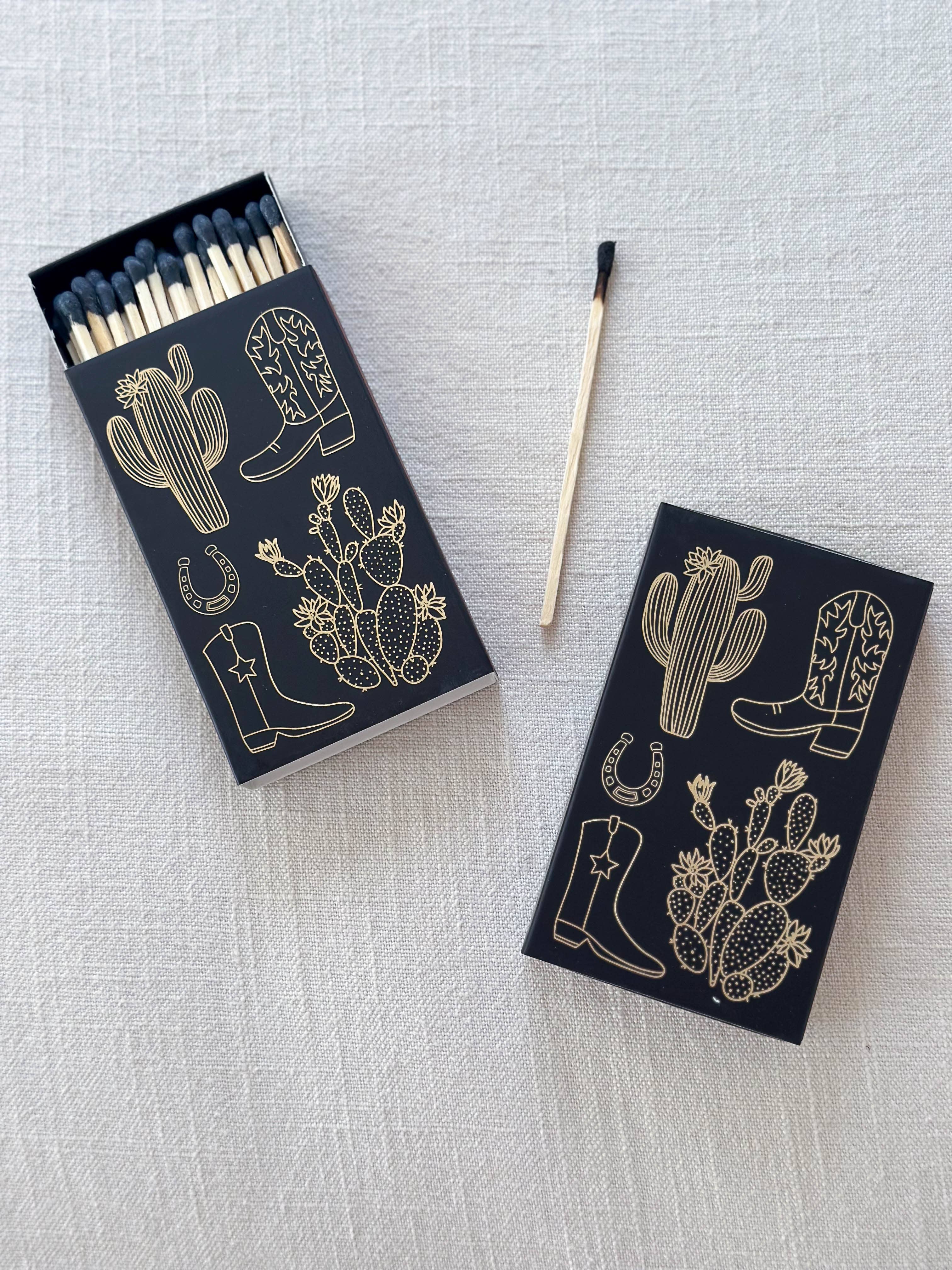 Oversized Cowboy Boot & Cactus Matches