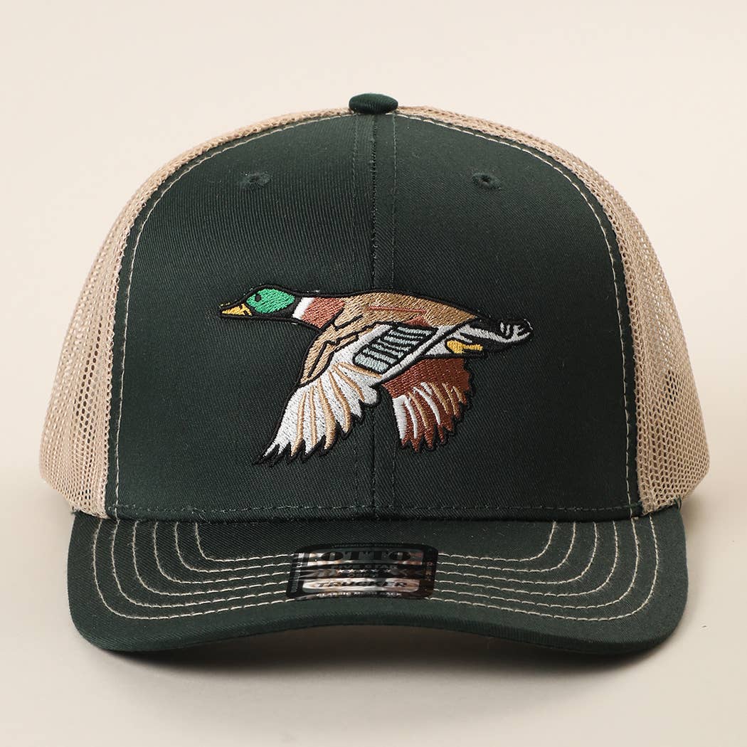 Flying Mallard Embroidered Trucker Hat