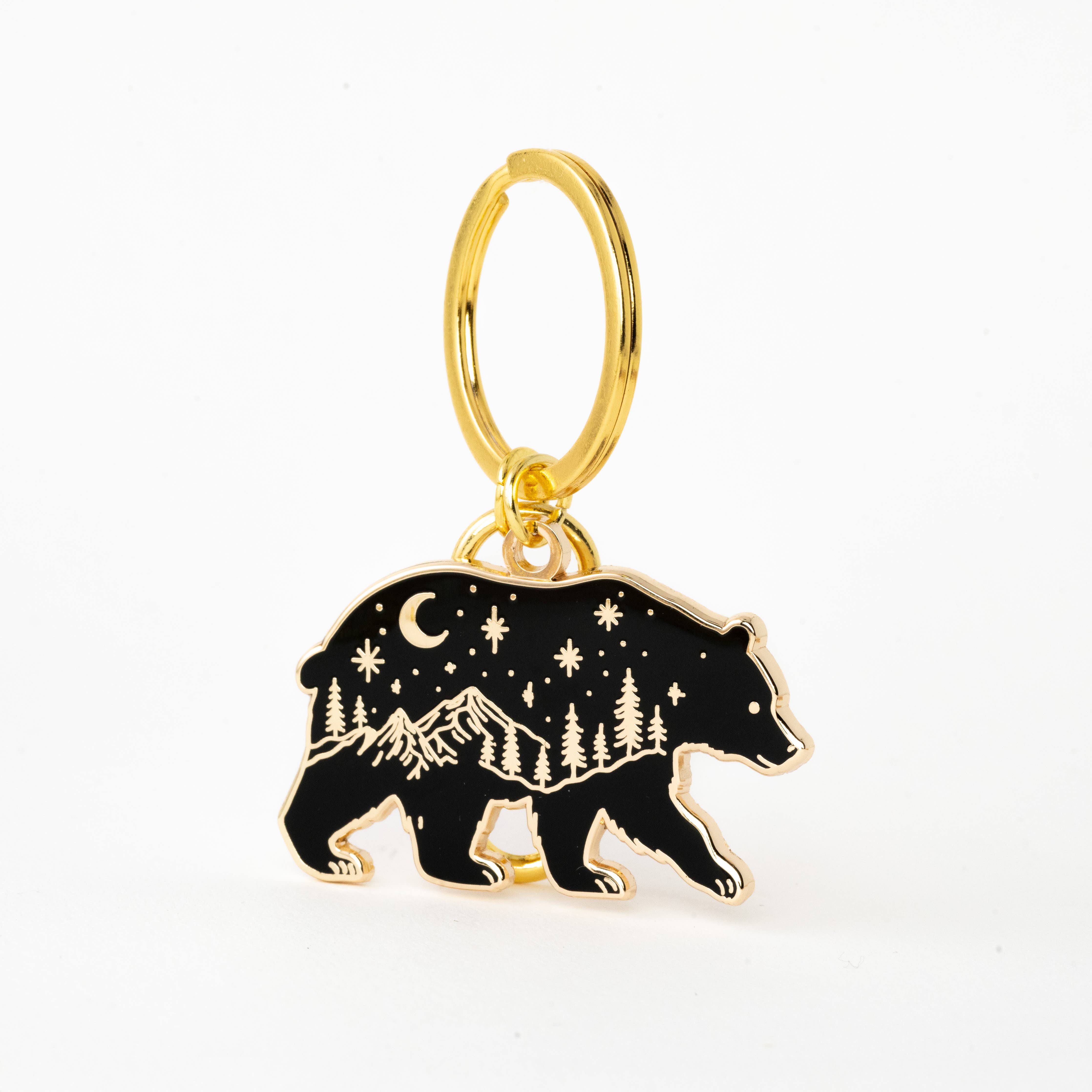Twilight Mountains Bear Keychain
