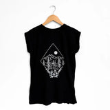 Take Me to the Wildflowers Rolled Sleeve Flowy Tee