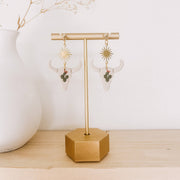 Prickly Pear Bull Dangle Earrings