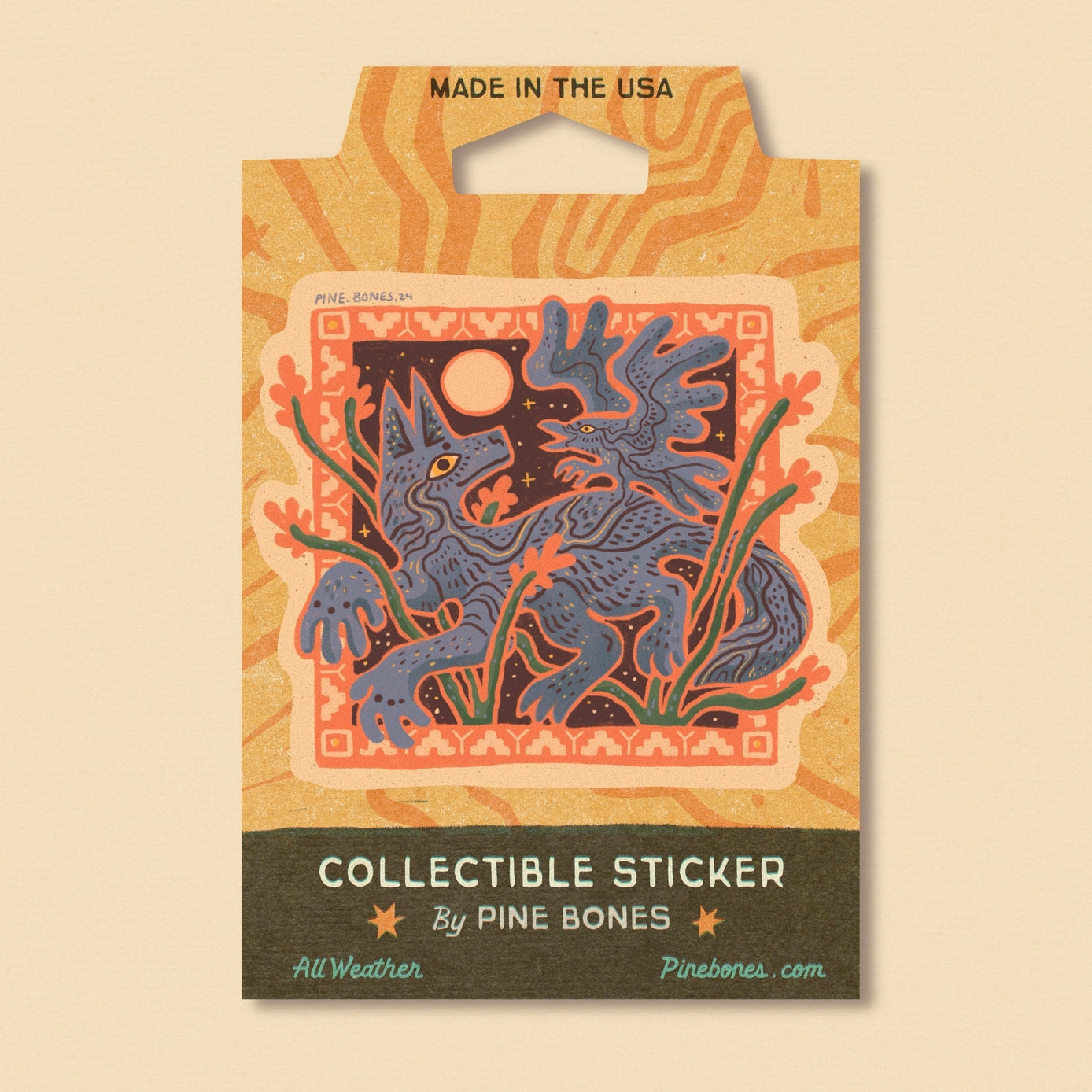 Raven, Coyote & Ocotillo Sticker