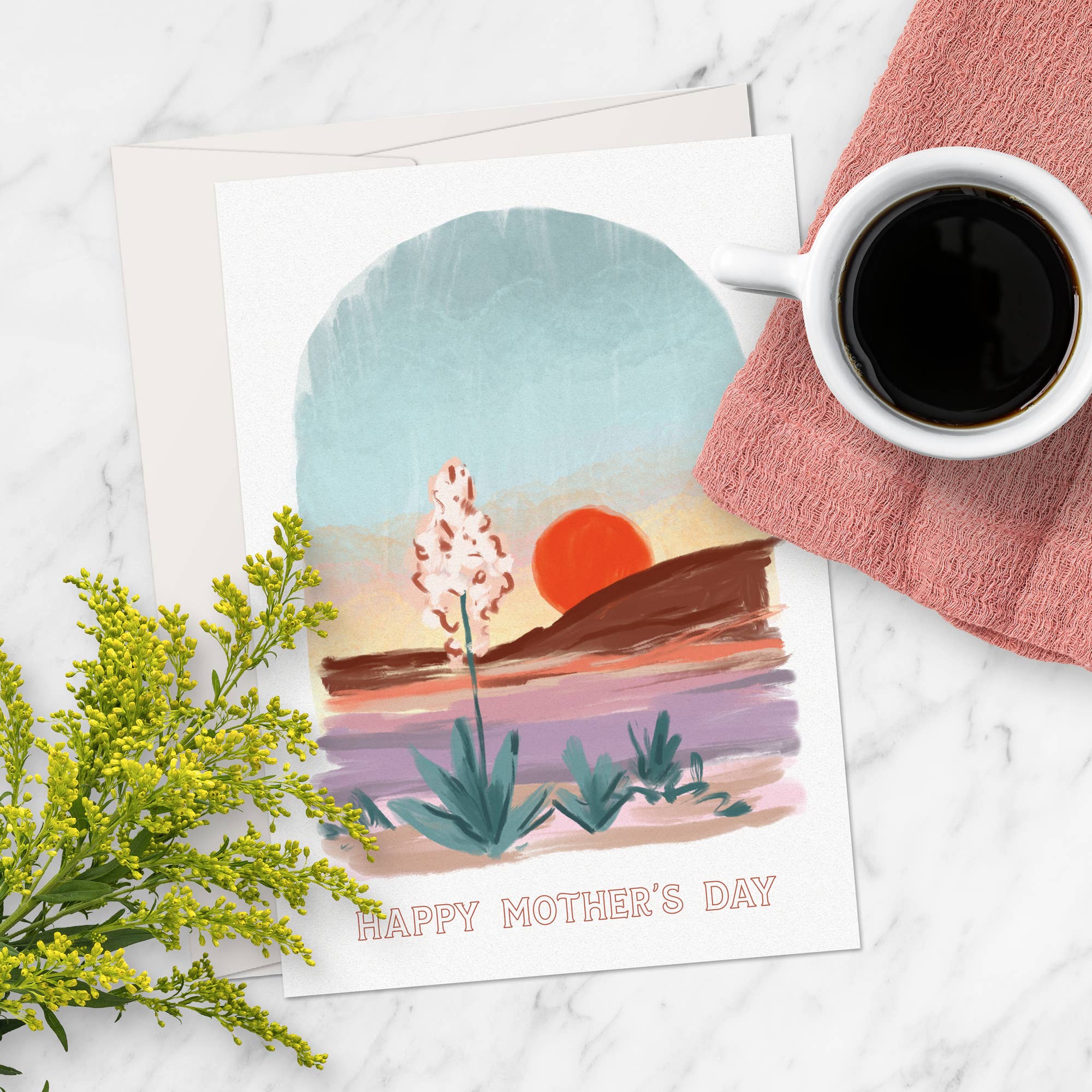 Desert Sunset Mother's Day Greeting Card