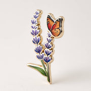 Monarch And Lavender Enamel Pin