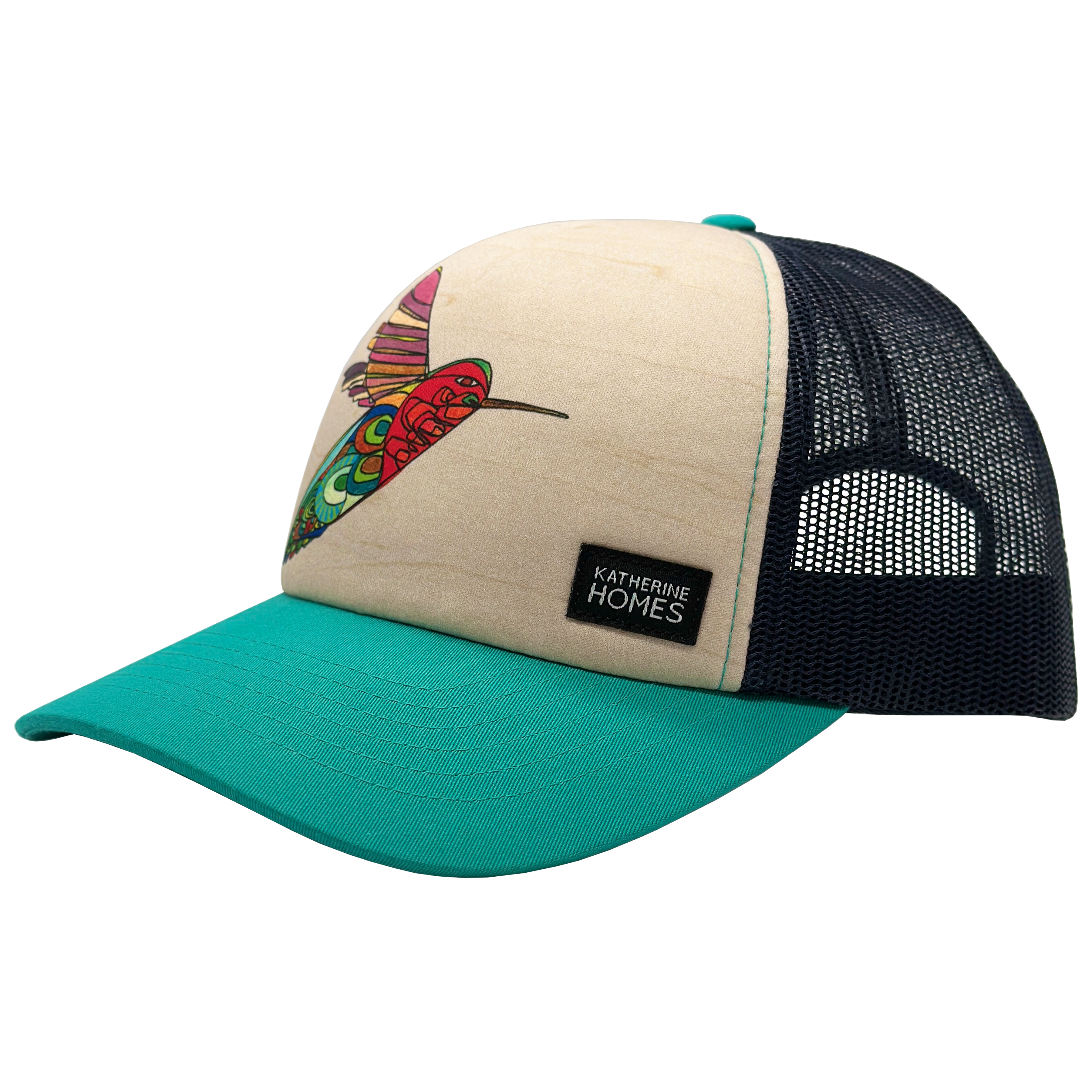 Hummingbird | Teal + Navy | Trucker Hat