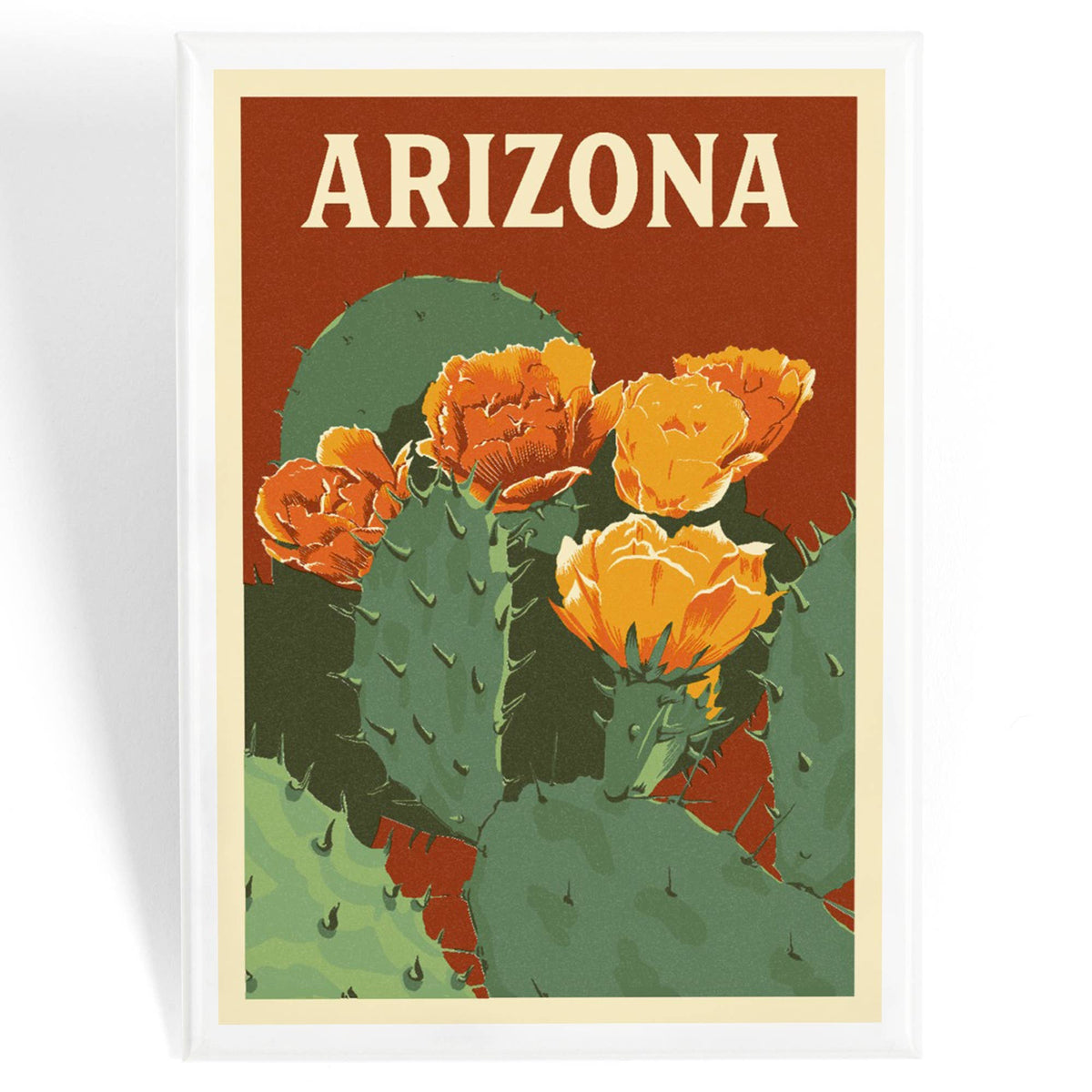 Arizona Prickly Pear Cactus Magnet