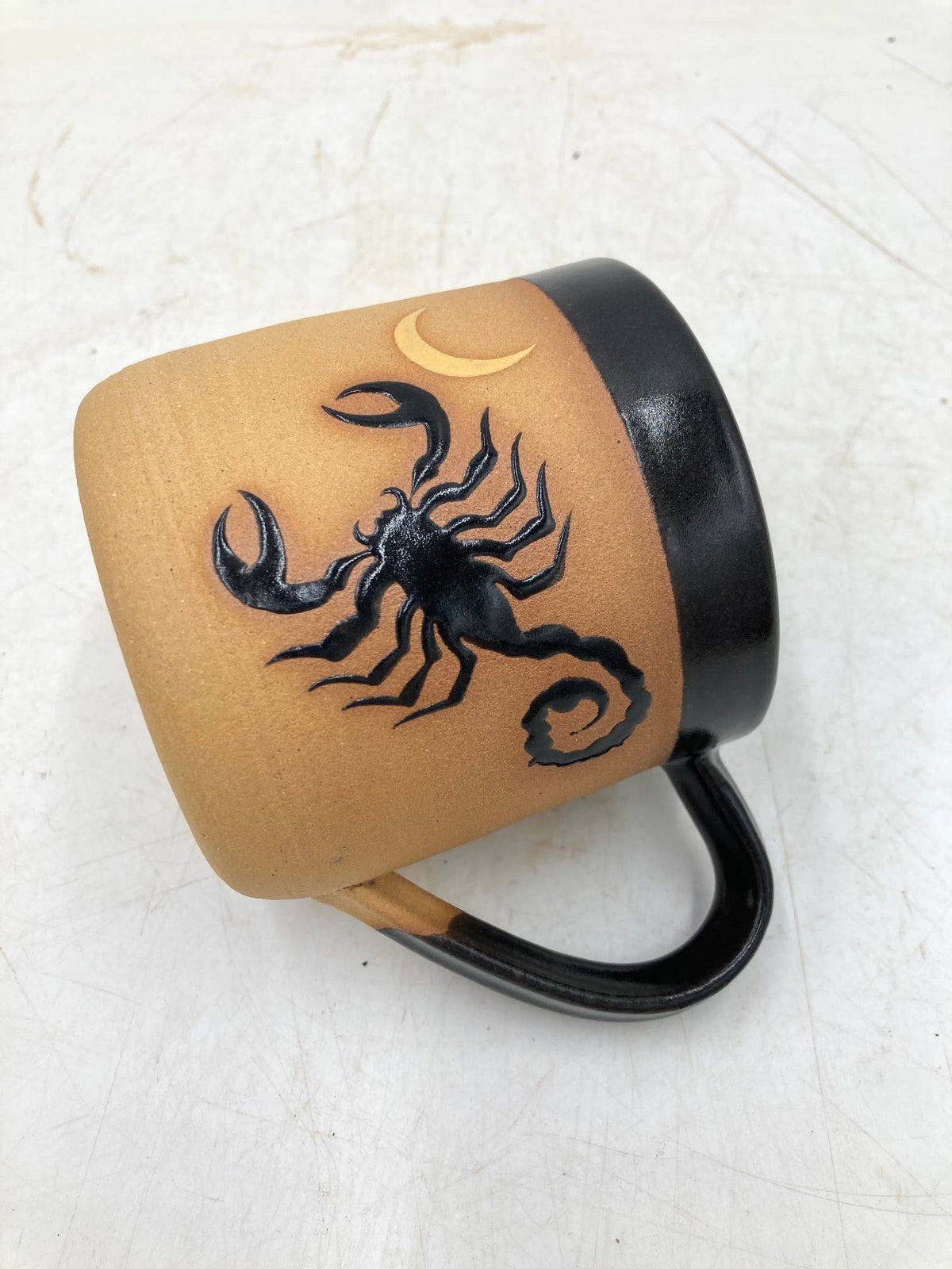 Scorpion Moon Wheel Thrown Mug