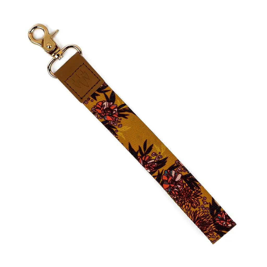 Fine Line Floral Wrist Lanyard