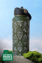National Parks Bucket List Water Bottle + Stickers