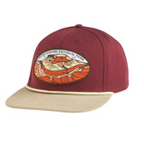 Maroon hat with beige brim and an embroidered Grand Canyon National Park patch