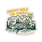 Happy Tails On Trails Sticker