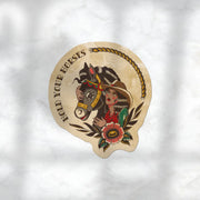 Hold Your Horses Traditional Tattoo Sticker