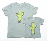 Hugs Cactus Toddler Tee - Heather Grey