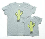 Hugs Cactus Kids' Tee - Heather Grey