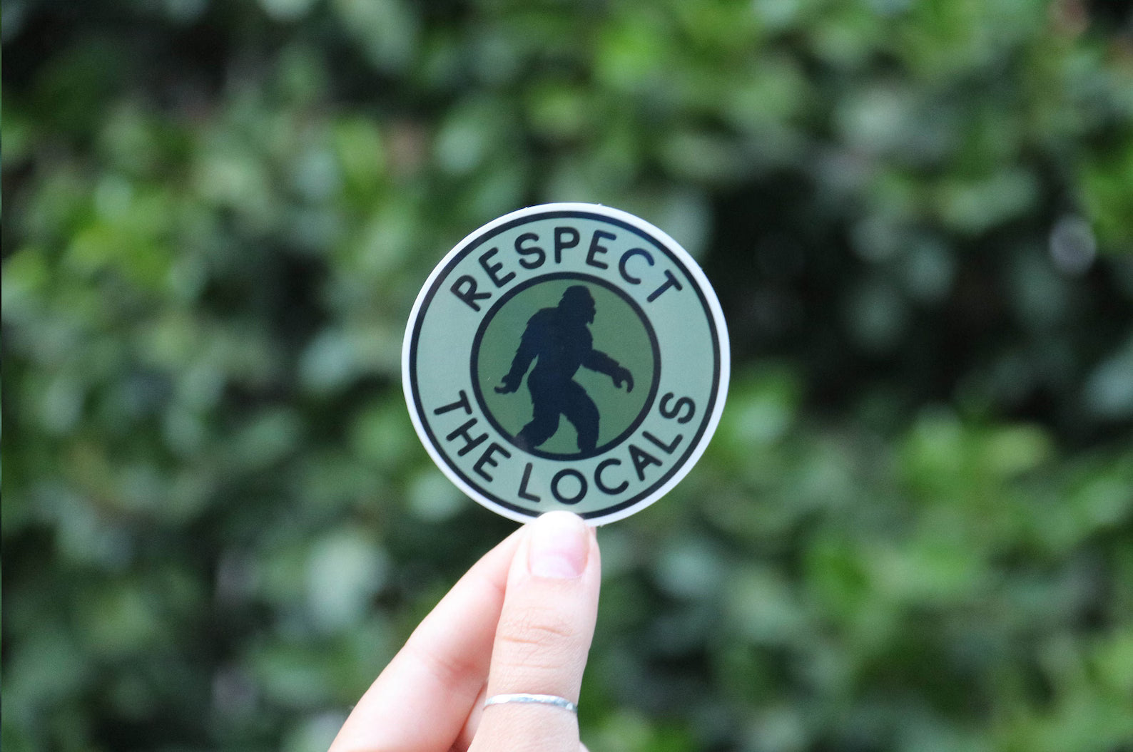Respect The Locals Sasquatch Sticker