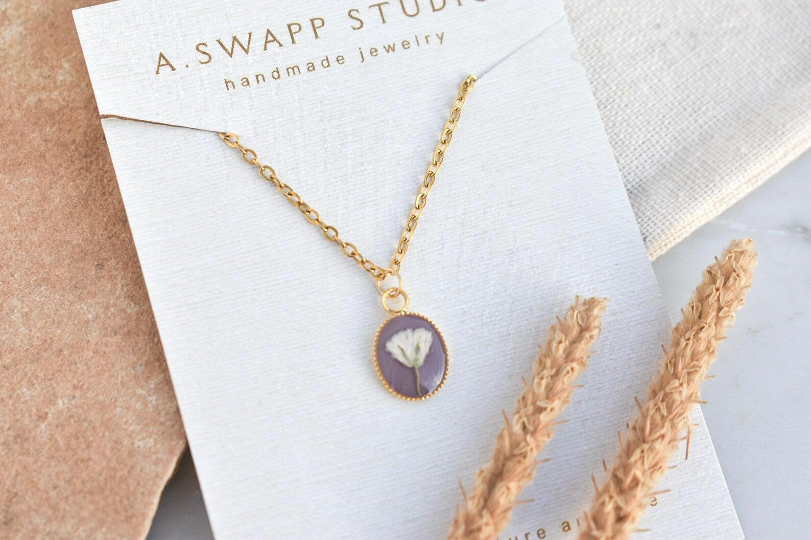 Real Pressed Flower Handmade Necklaces