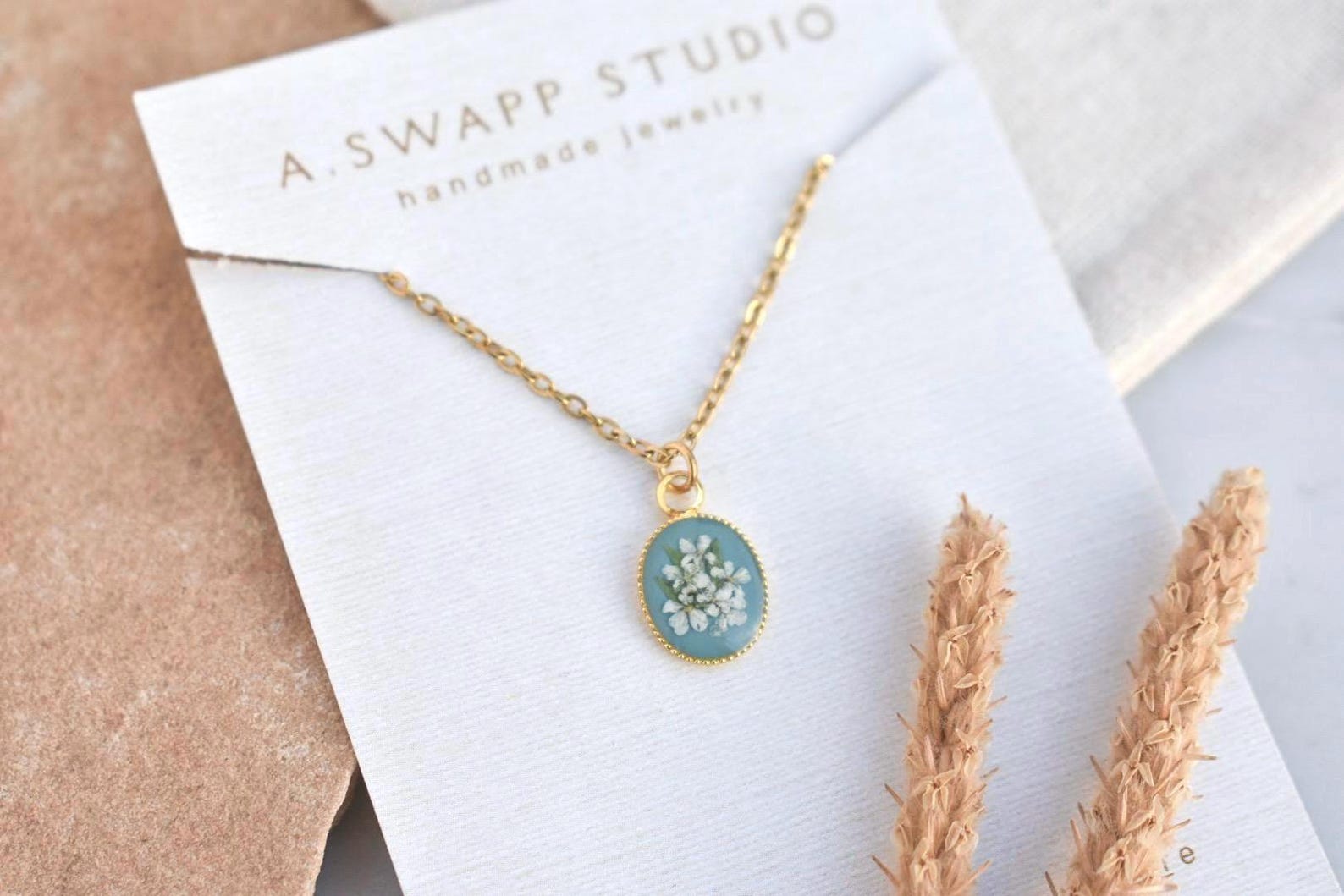 Real Pressed Flower Handmade Necklaces