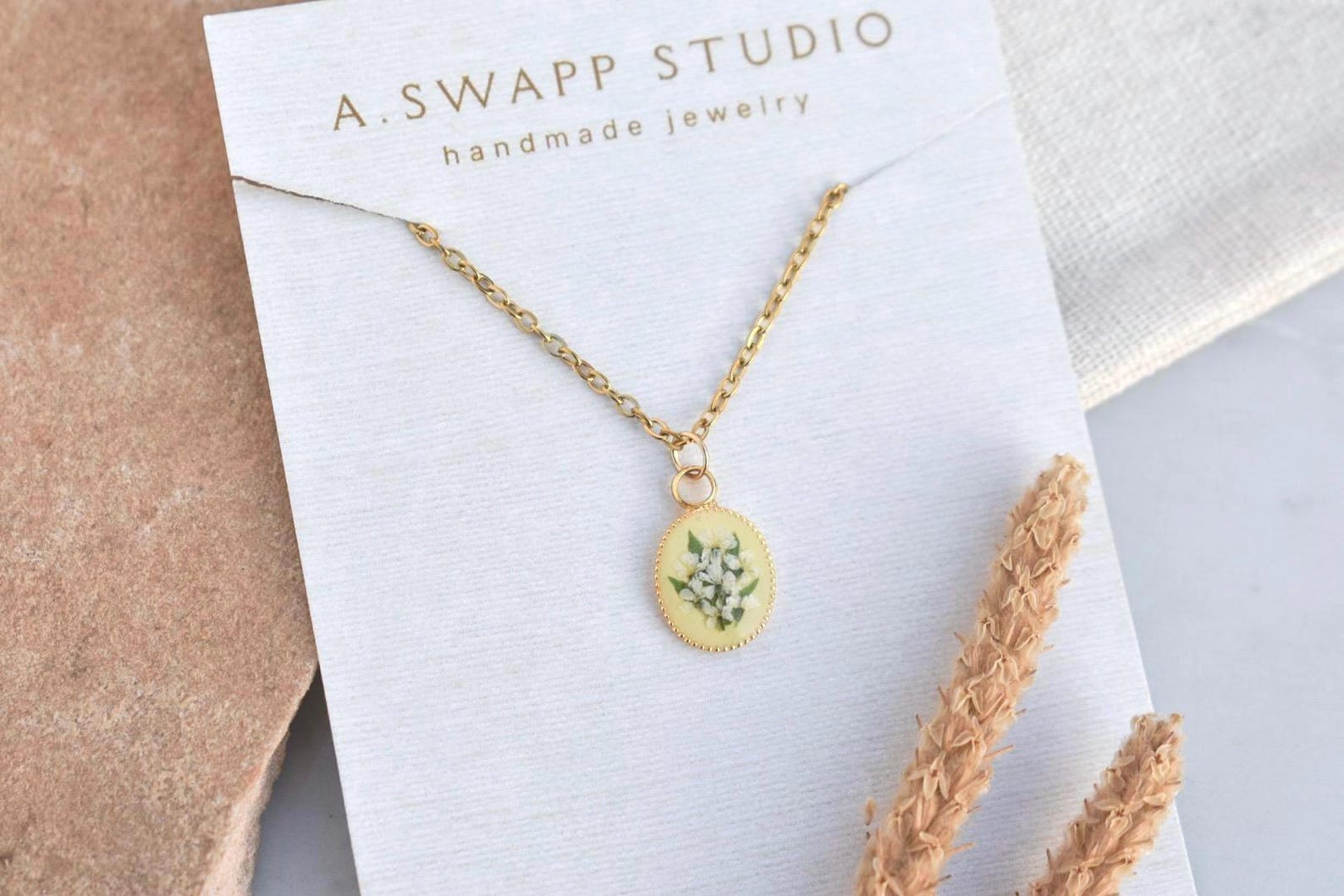 Real Pressed Flower Handmade Necklaces