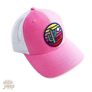 Stained Glass Sunset Trucker - Pink/White