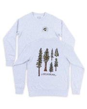 Nature Study Conifers Unisex Crewneck Sweatshirt | Ash