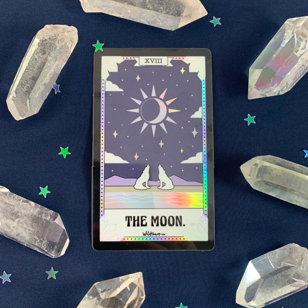 The Moon Tarot Holographic Sticker