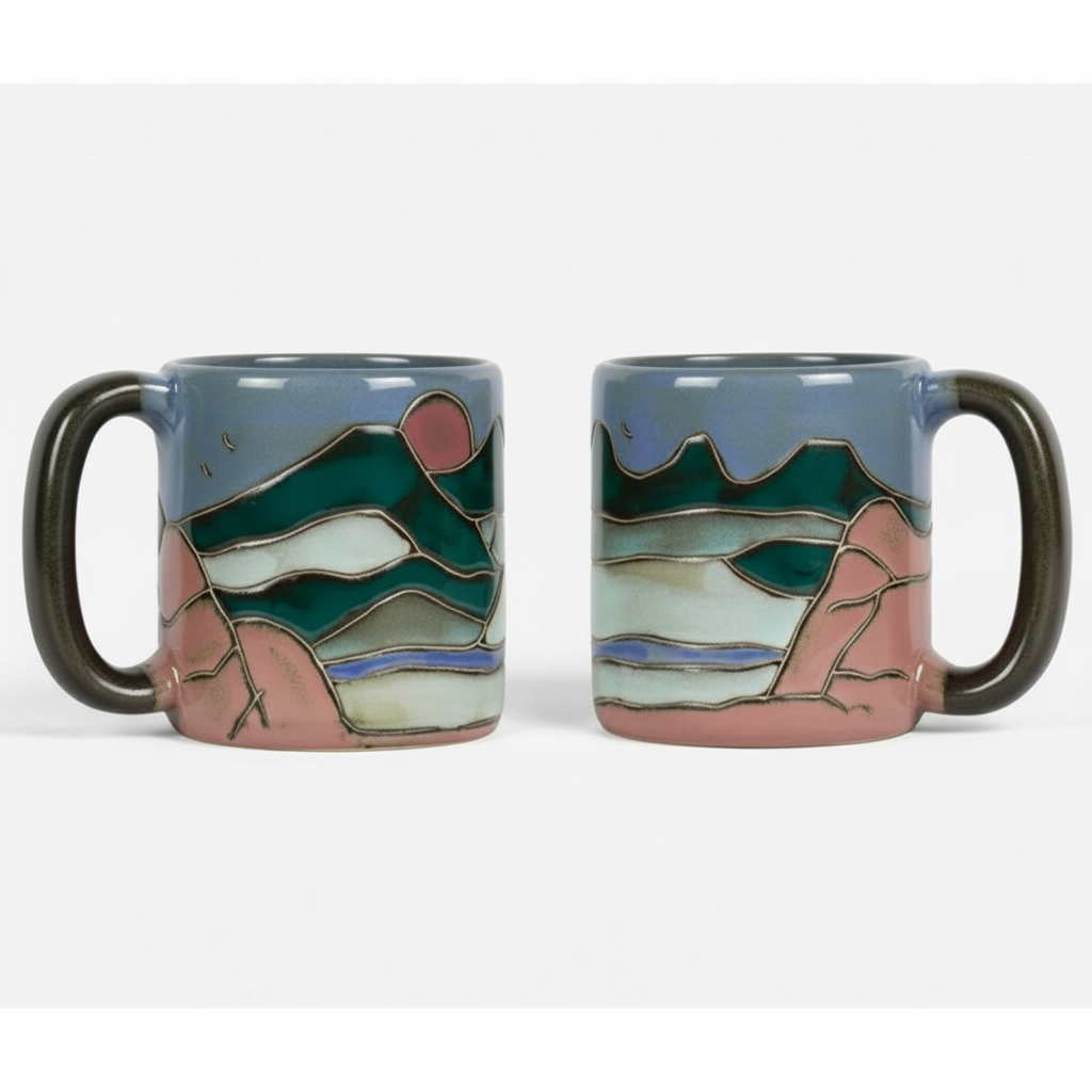 Mountains Round Stoneware Mug