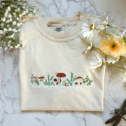 Mushrooms & Plants Embroidered Tee