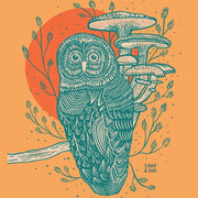 Wild Mushrooms and Owl Print 8x10