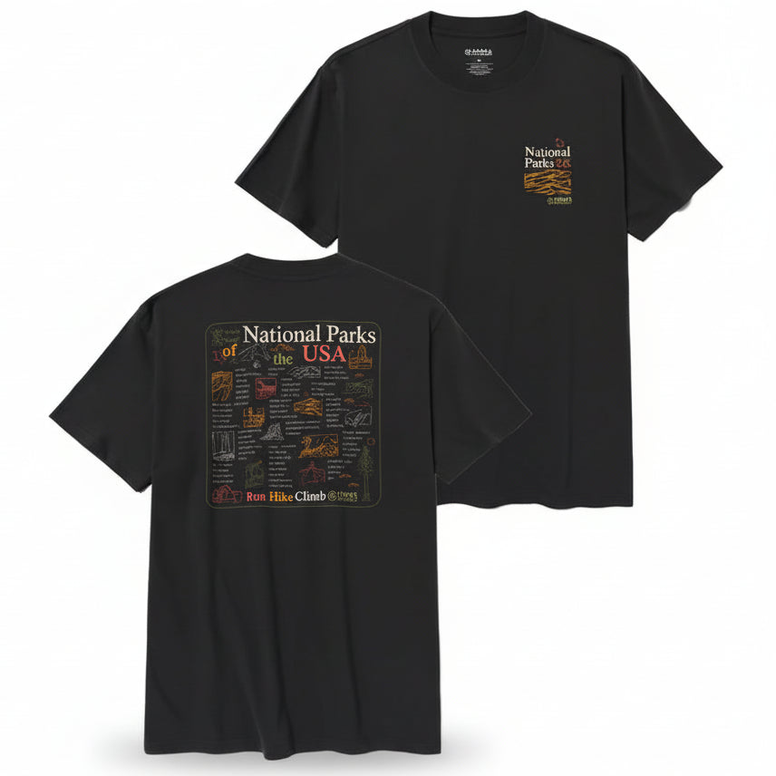 National Park Outline Checklist Tee