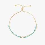 Dainty String and Chain Slider Bracelet